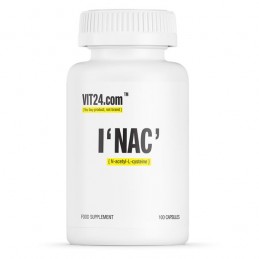 VIT24.com NAC VEGE, N-Acetyl L-Cysteine, 500mg 100 Capsule Beneficii N-Acetil Cisteina: formă stabilă de L-cisteină, sprijină să