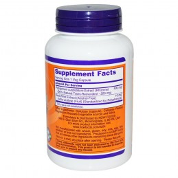 Now Foods Natural Trans Resveratrol 200 Mg 120 Capsule Beneficii Resveratrol: mentine sanatatea colonului, antioxidant natural p