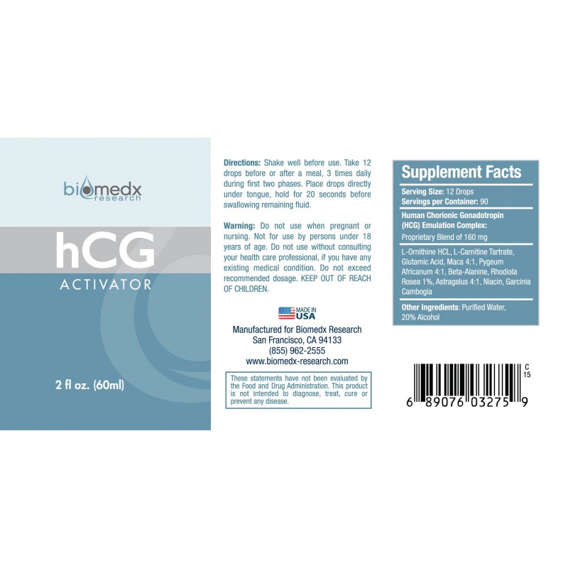 HCG Activator picaturi, reduce grasimea si arde grasimea din jurul abdomenului si a feselor, 120 ml