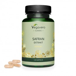 Saffron (Sofran) extract 120 Capsule, Vegavero Sofran extrat beneficii: stare de spirit buna si echilibrul mental, este un antio