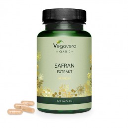 Vegavero Saffron Extract 30 mg 120 Capsule – Stare de Spirit Extract de șofran 30 mg standardizat pentru susținerea stării de sp