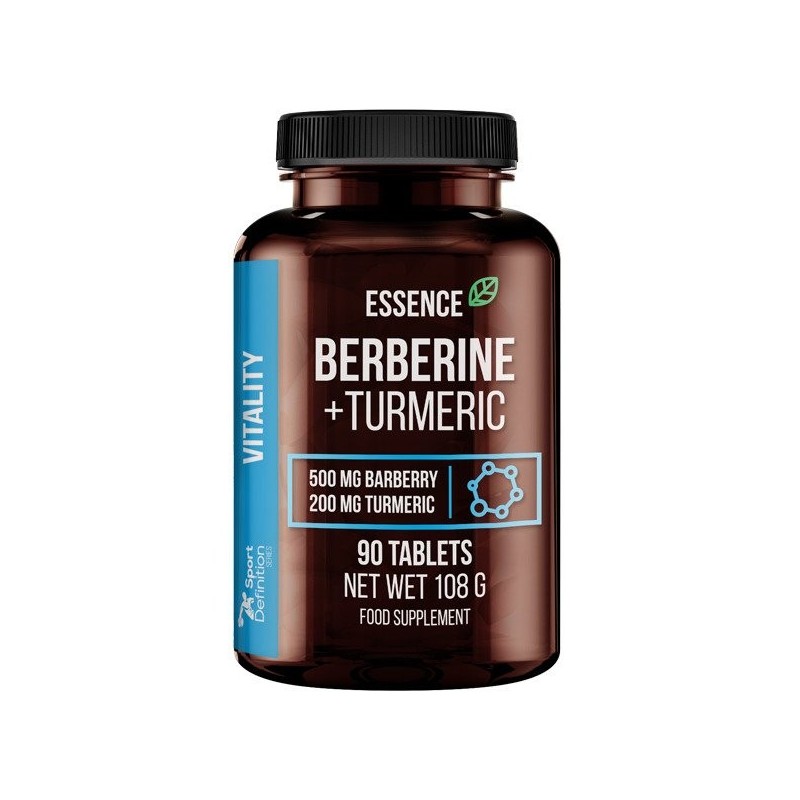 Essence Nutrition Berberine + Turmeric - 90 Tablete Beneficii Berberine: Sprijina sanatatea nivelurilor de zahar din sange si ca