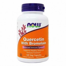 Sprijină sănătatea sinusurilor și promovează răspunsul histaminei sănătoase, Quercetin cu Bromelain, 120 Capsule Beneficii Querc