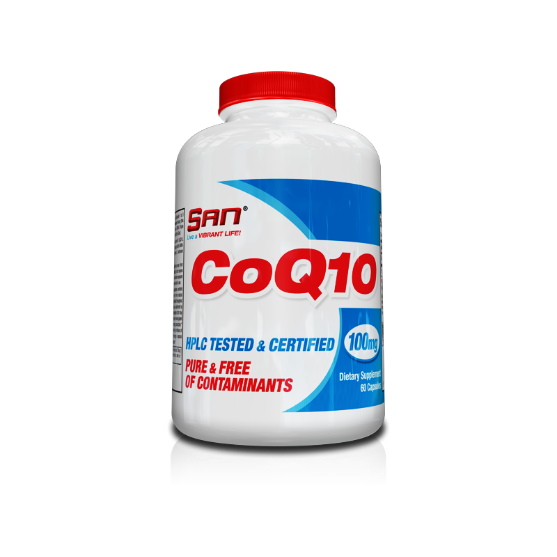 SAN CoQ10, 100mg - 60 Capsule Beneficii Coenzima Q10: promoveaza sanatatea inimii, imbunatateste imunitatea, ajuta in productia 