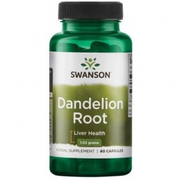 Contine antioxidanti, ajuta la ameliorarea inflamatiei, ajuta la controlul zaharului, Dandelion Root (Papadie) 515 mg 60 Capsule