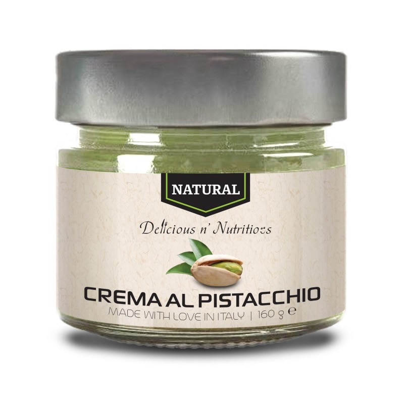 Delicious Natural crema al pistacchio - 160 grame CREMA AL PISTACCHIO este o crema delicioasa si frageda de fistic. Fisticul est