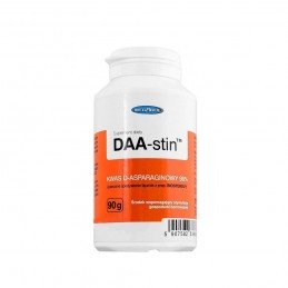 DAA-stin, Acid Aspartic, 90 grame, Crestere testosteron Beneficii D-Aspartic, (DAA): stimuleaza productia de tes-tosteron, doza 
