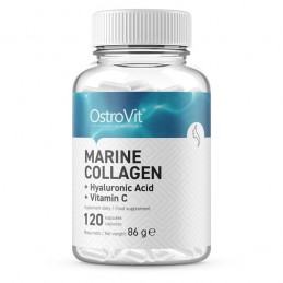 Intareste sinteza fibrelor de colagen, intareste oasele si articulatiile, Colagen Marin + Acid Hialuronic + Vitamina C, 120 Caps