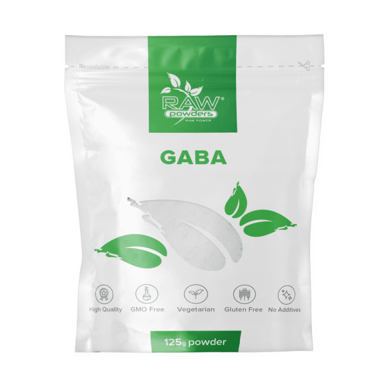RAW Powders GABA Pulbere 125 g - Relaxare si Echilibru Beneficii GABA pulbere: promoveaza relaxarea, sustine un somn linistit si