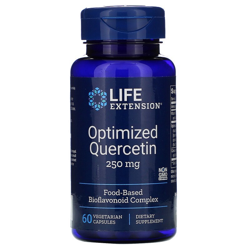 Life Extension Optimized Quercetin, 250mg, 60 Capsule Beneficii Quercetin: ajuta la sustinerea sistemului imunitar, poate reduce