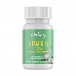 Vitabay Vitamina K2 MK-7 200 mcg - 120 Tablete vegane Beneficiile Vitamine K2 si proprietățile suplimentului alimentar: formula 