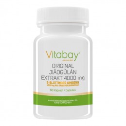 Vitabay Jiaogulan Extract 4000 mg 60 Capsule Beneficii Jiaogulan Extract: obținut din ginseng cu 5 frunze, mai puternic decat Gi