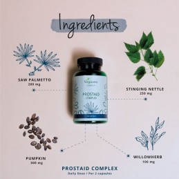 Vegavero Prostaid Prostate Complex 180 capsule - Prostata si Confort urinar Beneficii Prostate: ameliorator naturist prostata, s