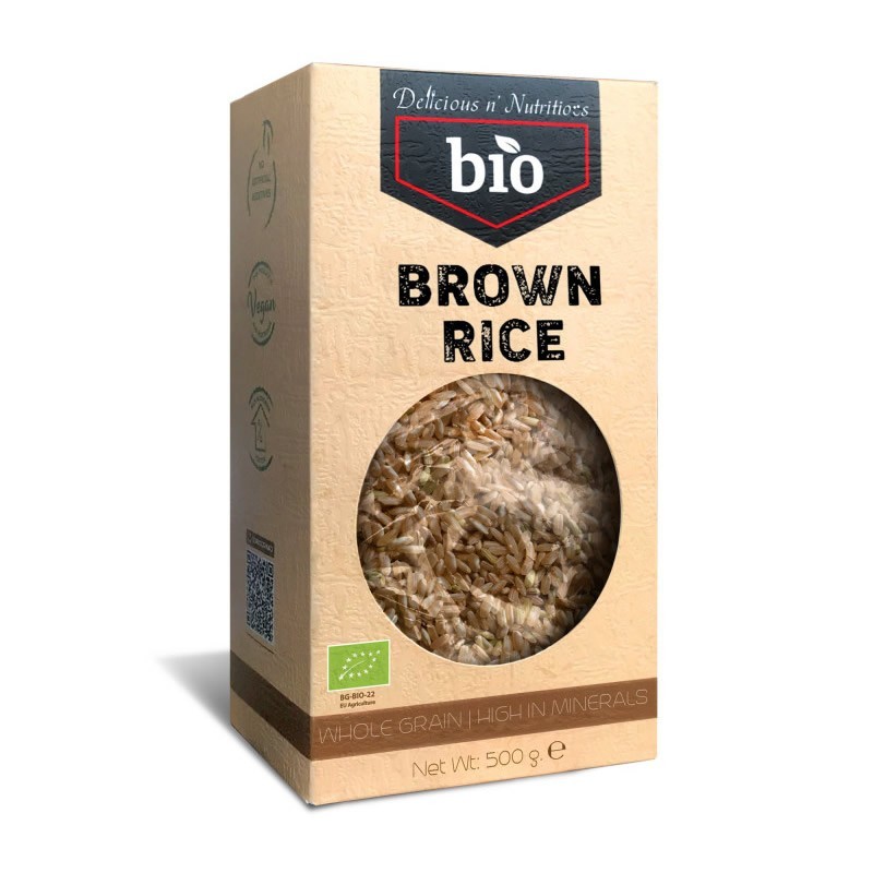 Delicious BIO orez brun - 500 grame Orezul brun a devenit foarte popular in ultimii ani, deoarece se stie deja ca contine mai mu