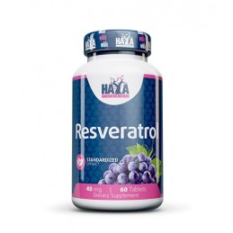 Haya Labs Resveratrol trans 40mg 60 Capsule, (Trans Rezveratrol, Extract Resveratrol) Beneficii Resveratrol: mentine sanatatea c