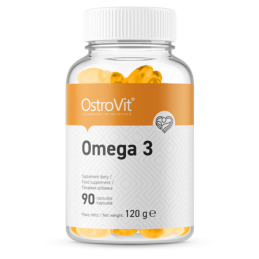 Omega 3 1000mg 90 Capsule, OstroVit Beneficiile Omega 3 ulei de peste: ofera un raport de 3:2 bazat pe dovezi de EPA:DHA, promov