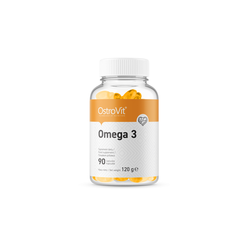 OstroVit Omega 3 90 Capsule Beneficiile Omega 3 ulei de peste: ofera un raport de 3:2 bazat pe dovezi de EPA:DHA, promovează fun
