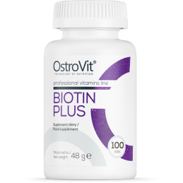 OstroVit Biotin Plus 100 Tablete (Biotina 2500mcg + Zinc + Seleniu) Beneficii Biotina: importanta pentru par, piele si sanatatea