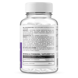 OstroVit Tryptophan Vege 500 mg 90 capsule - Relaxare, Somn si Stare buna Beneficii Triptofan: tulburare somn și insomnie, in ca