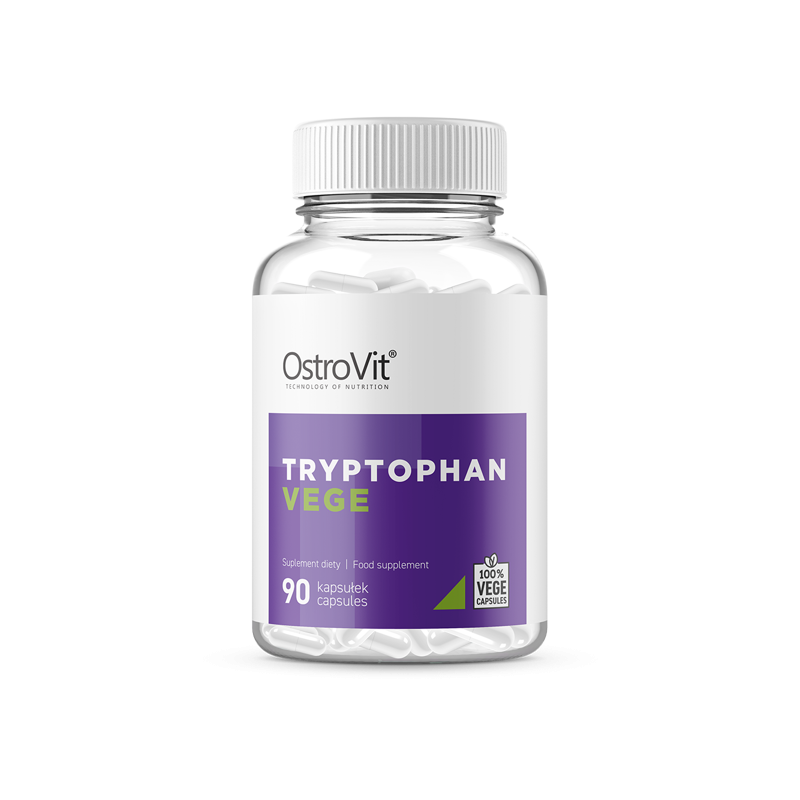 OstroVit Tryptophan VEGE, L-Triptofan, 90 Capsule Beneficii Triptofan: tulburare somn și insomnie, in caz de depresie, anxietate