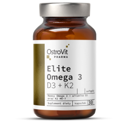 Susține acțiunea sistemului cardiovascular, buna funcționare a creierului, Elite Omega 3 D3 + K2, 30 Capsule Beneficii OstroVit 