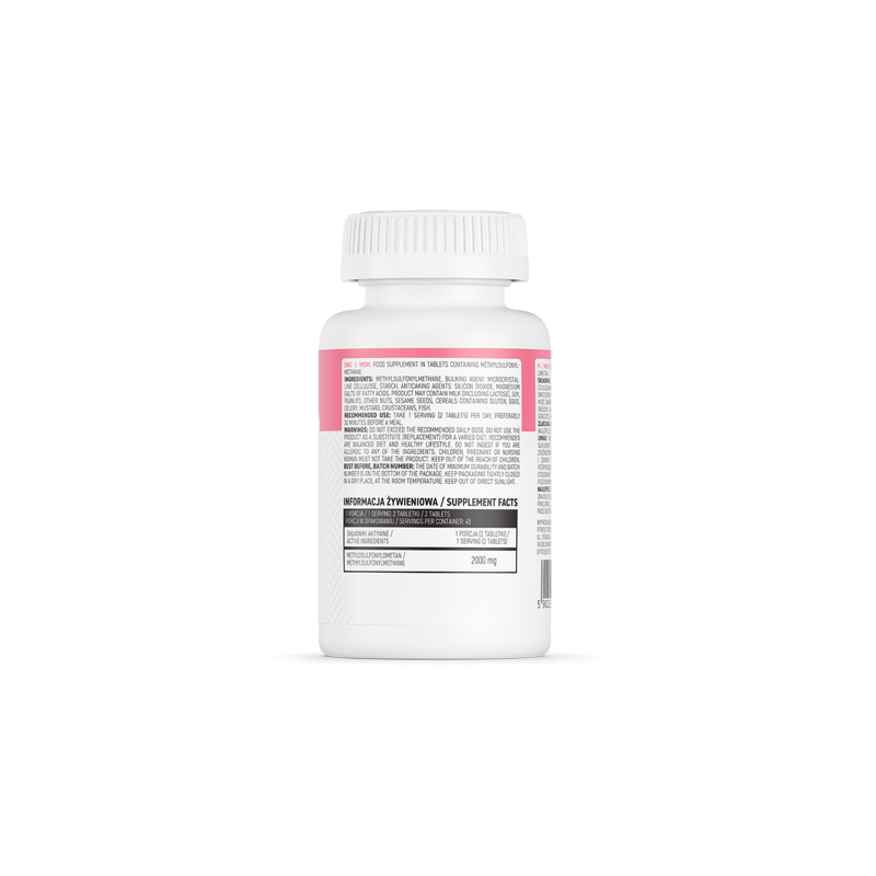 OstroVit MSM 90 Tablete (Metilsulfonilmetan), articulatii inflamate, sinteza colagen, riduri - 2 | YEO