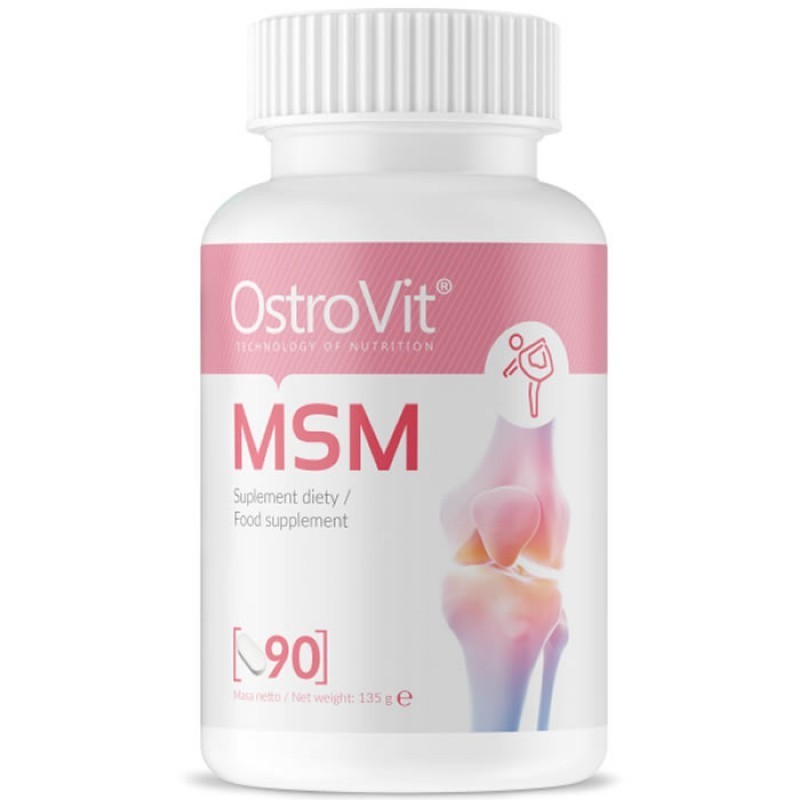 OstroVit MSM 90 Tablete (Metilsulfonilmetan), articulatii inflamate, sinteza colagen, riduri - 1 | YEO