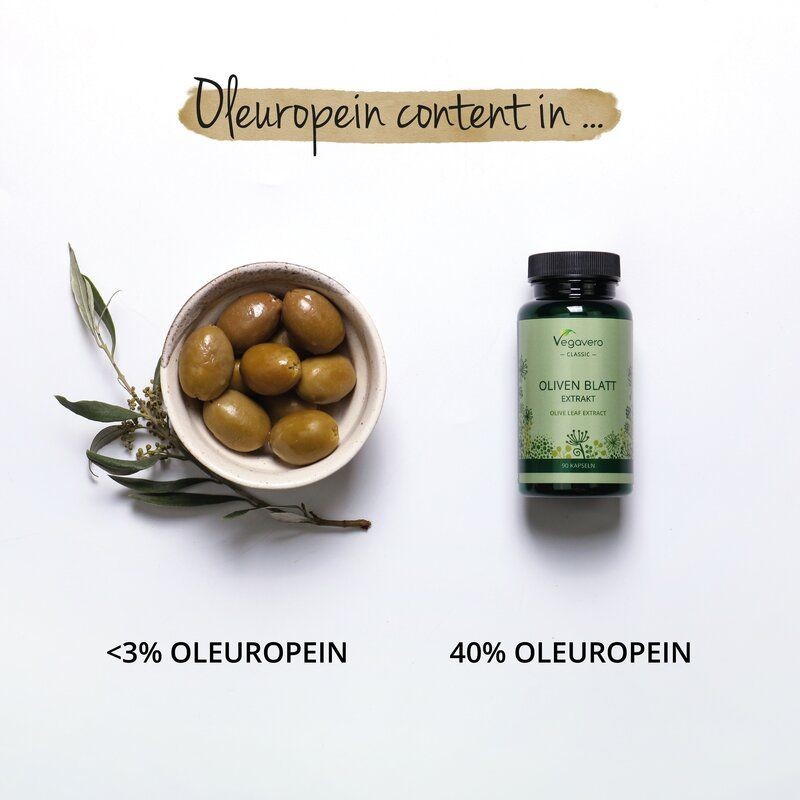 Vegavero Olive Leaf Extract (40% Oleuropein) Frunze de maslin Bio 90 Capsule - 3 | YEO