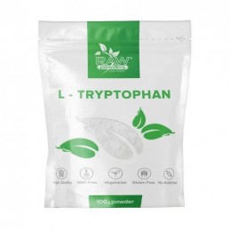 Raw Powders L-Triptofan Pulbere 100 g - Somn si Relaxare Beneficii L-Triptofan: sursa naturala de 5-HTP, sprijină funcția imunit