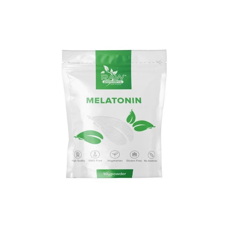 Raw Powders Melatonină pudra 10 grame Beneficii Melatonina: Promovează modele de somn sanatos, poate ajuta la ameliorarea insomn