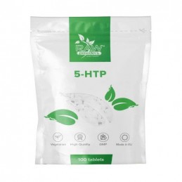 RAW Powders 5-HTP 200 mg 100 Tablete - Suport Serotonina si Somn Beneficii 5-HTP 200mg: in caz de stres, ajuta la reducerea gras