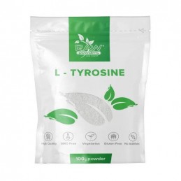 L-Tirozina pulbere 100 grame (Raw Powders) Beneficii L-TYROSINE: stimulează eliberarea hormonului de creștere care determină cre