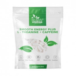 Energie lina Plus (L-Theanine + Caffeine) 60 Capsule, Raw Powders Beneficii L-Teanina + Cafeina: ajuta la reducerea anxitatii, o