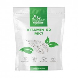 Raw Powders Vitamina K2 (MK-7) 500 mcg 60 Capsule Beneficii Vitamina K2: este benefica in prevenirea bolilor de inima, intareste