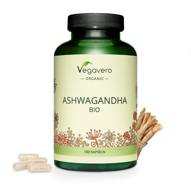 Ashwagandha Bio, 180 Capsule, Reduce nivelul de zahăr din sânge, reduce nivelul de cortizol, ajuta la reducerea stresului Benefi