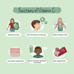 Importanta in producerea de colagen, mentine sanatatea oaselor si dintilor, Vitamina C Organica, 60 capsule Beneficii Vitamina C