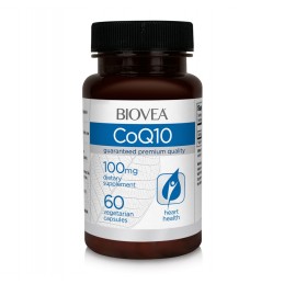 Coenzima Q10 100mg 60 Capsule vege, Biovea Beneficii Coenzima Q10: intareste sistemul imunitar, ajuta in curele de slabire, favo
