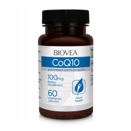 Biovea Coenzima Q10 (CoQ10) 100mg 60 Capsule vegetariene Beneficii Coenzima Q10: intareste sistemul imunitar, ajuta in curele de
