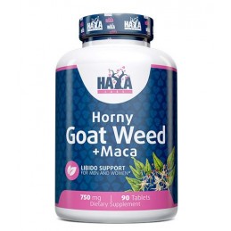 Supliment alimentar Iarba caprei nebune + Maca, 750 mg,  90 Pastile, Haya Labs Beneficii Horny Goat Weed: stimulează funcția sex