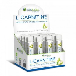 L-Carnitina 3000 mg + Cafeina + Crom, 25 ml, 20 Fiole, HS Labs Beneficii L-Carnitina: L-carnitina 3000 cu cofeina si crom adauga