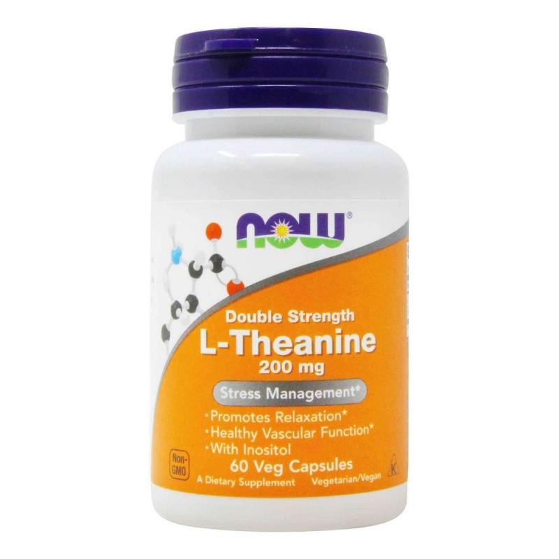 Sustine nivelul de serotonina sănătos pentru o dispoziție mai bună, poate reduce anxietatea, L-Theanine cu Inositol, 60 Capsule 
