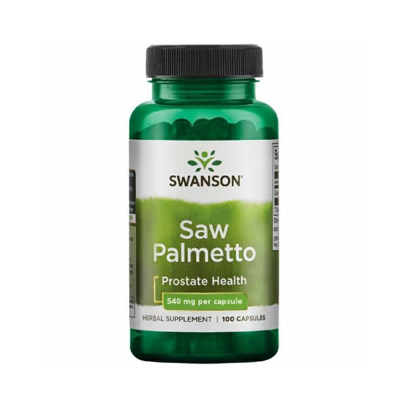 Swanson Saw Palmetto 540 mg, 100 capsule – Suport Prostata si Sanatate Masculina Saw Palmetto beneficii: amelioreaza hiperplazia
