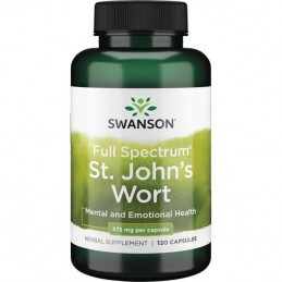 Swanson Sunatoare 375 mg – 120 Capsule – Stare de Spirit si Echilibru Emotional Beneficii Sunatoare - St. John's Wort: ofera o s