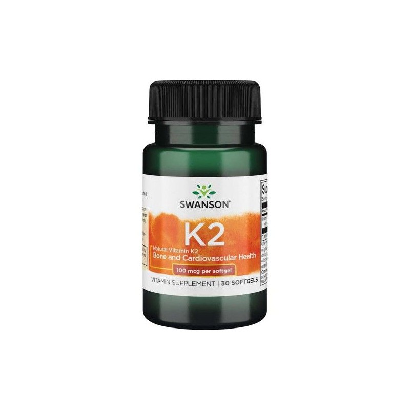 Swanson Vitamin K2 - Natural, 100mcg - 30 Capsule Beneficii Vitamina K2: eficienta in prevenirea bolilor de inima, sprijina sana