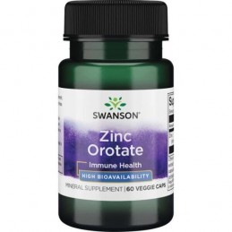 Zinc Orotate 10 mg 60 Capsule, Swanson Beneficii Zinc orotat: creste imunitatea, stimuleaza productia de colagen, actioneaza ca 