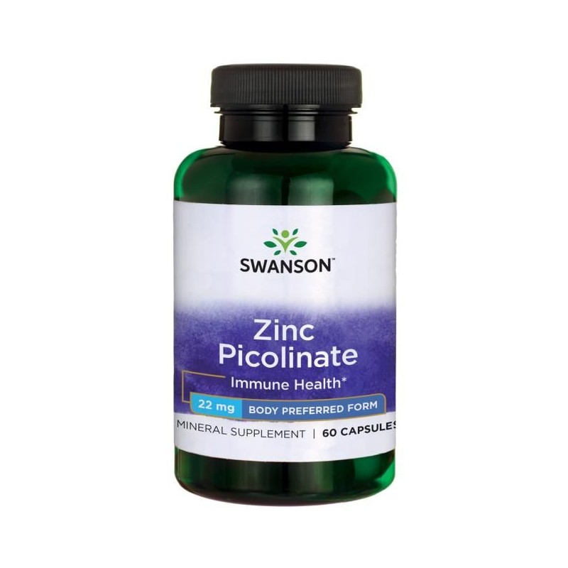 Swanson Zinc Picolinate Body Preferred Form, 22mg - 60 Capsule - 1 | YEO