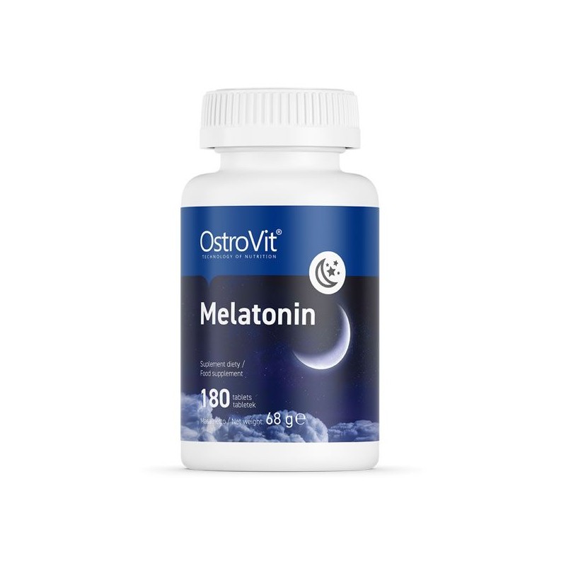 OstroVit Melatonin 180 Tablete Beneficii Melatonina: eficient impotriva tulburarilor de somn, imbunatateste calitatea somnului, 