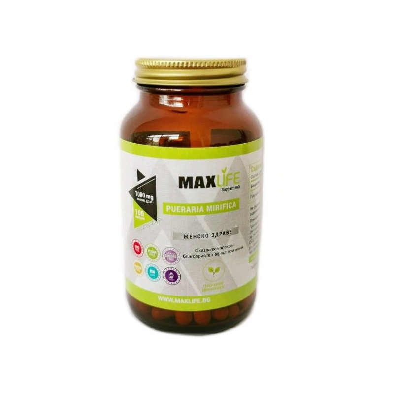 MAXLife Pueraria Mirifica, 1000 mg per doza, 100 Capsule (Menopauza, Psoriazis, Acnee) Beneficii Pueraria Mirifica: sprijin pent