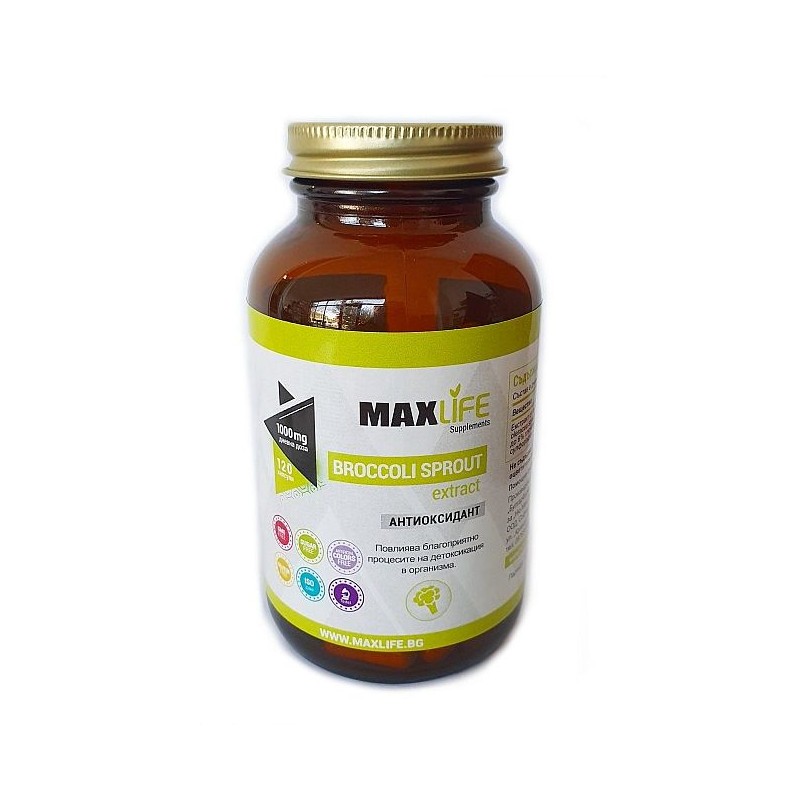 MAXLife BROCCOLI SPROUT EXTRACT 1000mg per doza, 120 Capsule Beneficii broccoli sprout extract: are proprietati antioxidante, of