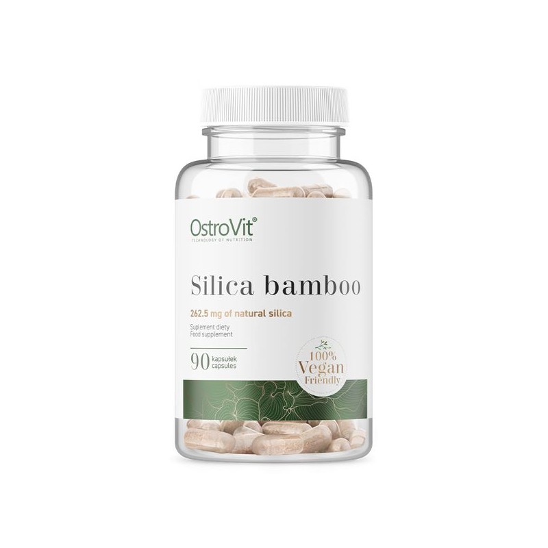 OstroVit Silica Bamboo VEGE 90 Capsule (Siliciu din bambus pentru articulatii dureroase) Beneficii Siliciu Bio: are un efect de 